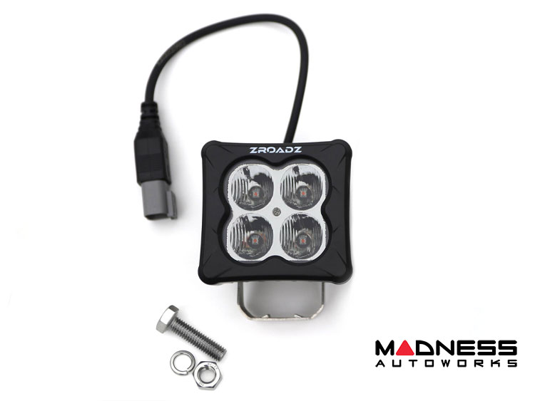 Ford Bronco Roof Rack - ZROADZ - 4 Door - Kit w/ Amber & White LED Pods & Rear Light Bar